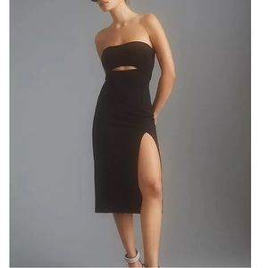 Anthropologie Maeve black midi dress